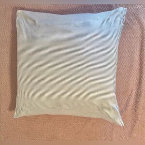 2- Pc King Size Farm Style   Pillow Covers 26”x26” Pin Striped Blue and White